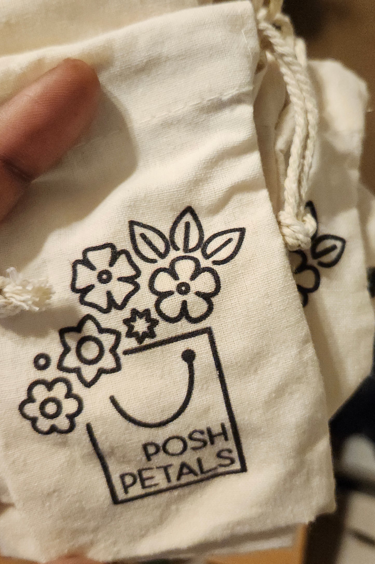 Posh Petals Drawstring Bag