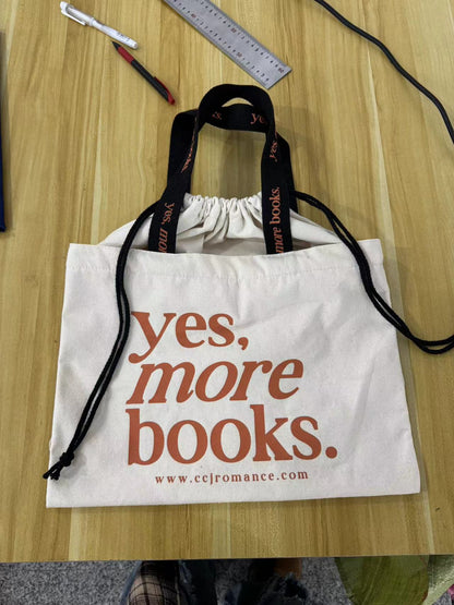 More Books Drawstring Tote